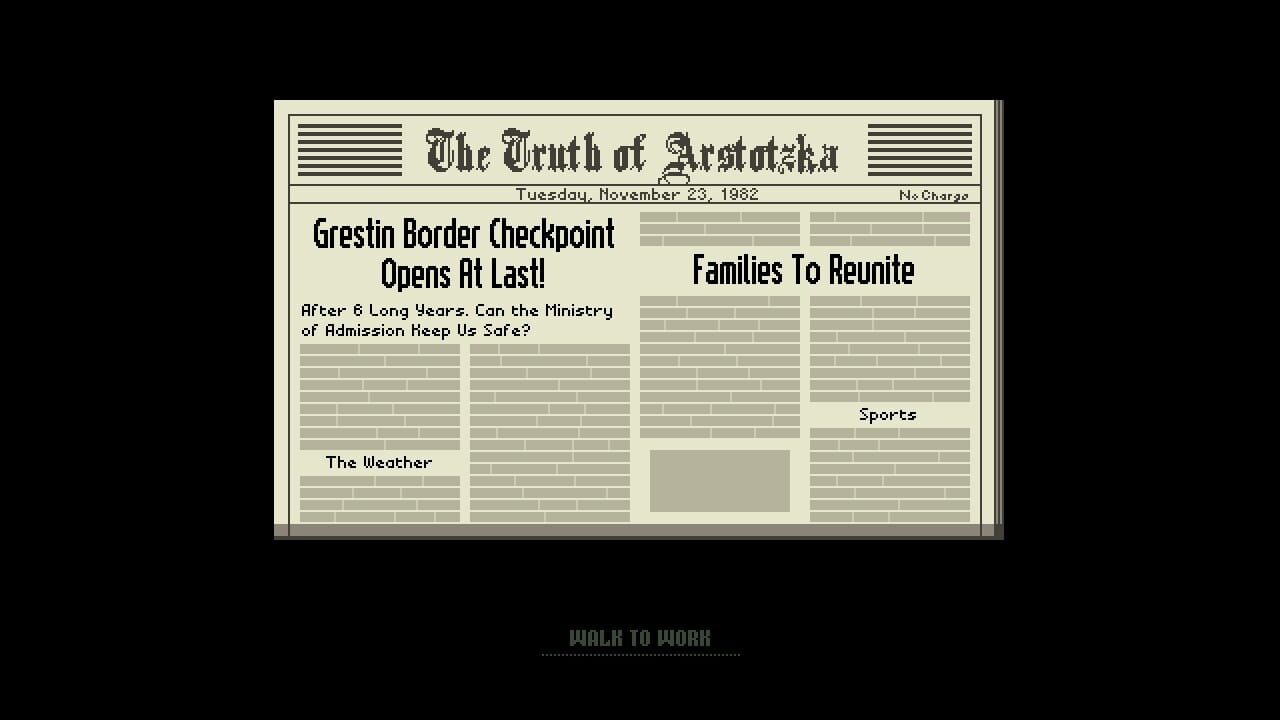 Screenshot for Papers, Please