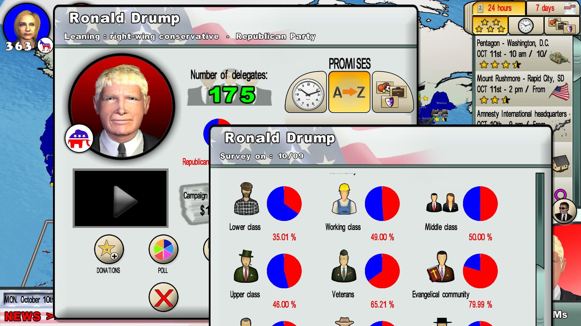 Screenshot for The Race for the White House 2016