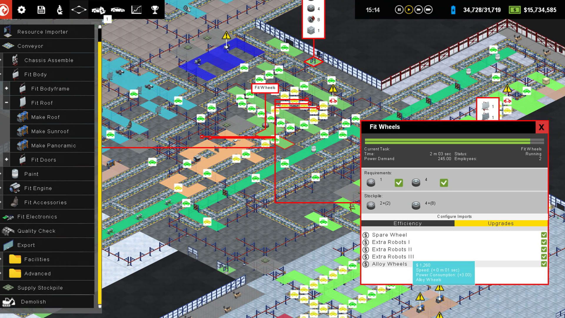Screenshot for Production Line