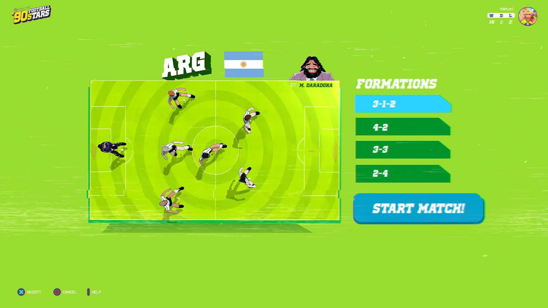 Screenshot for '90s Football Stars