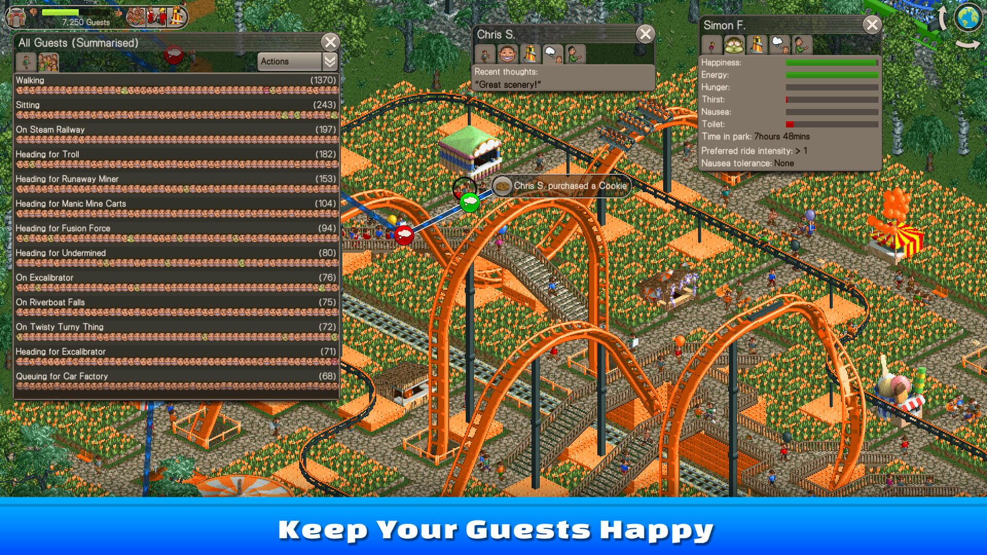 Screenshot for RollerCoaster Tycoon Classic