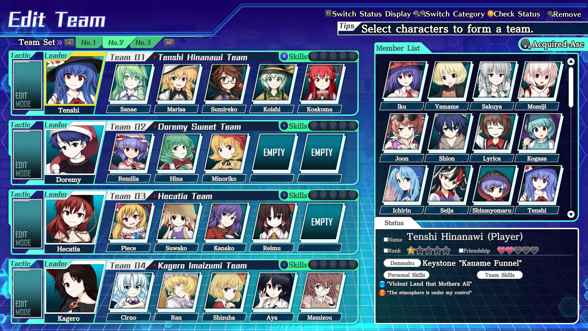 Screenshot for Touhou Genso Wanderer: Lotus Labyrinth