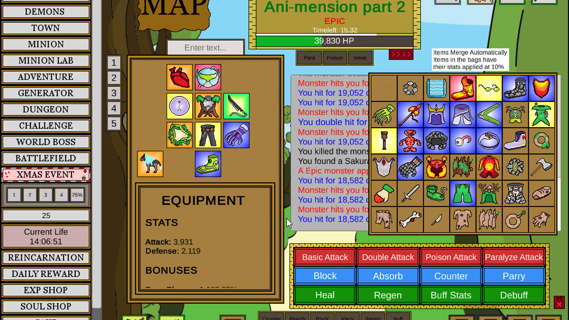 Screenshot for Wizard and Minion Idle