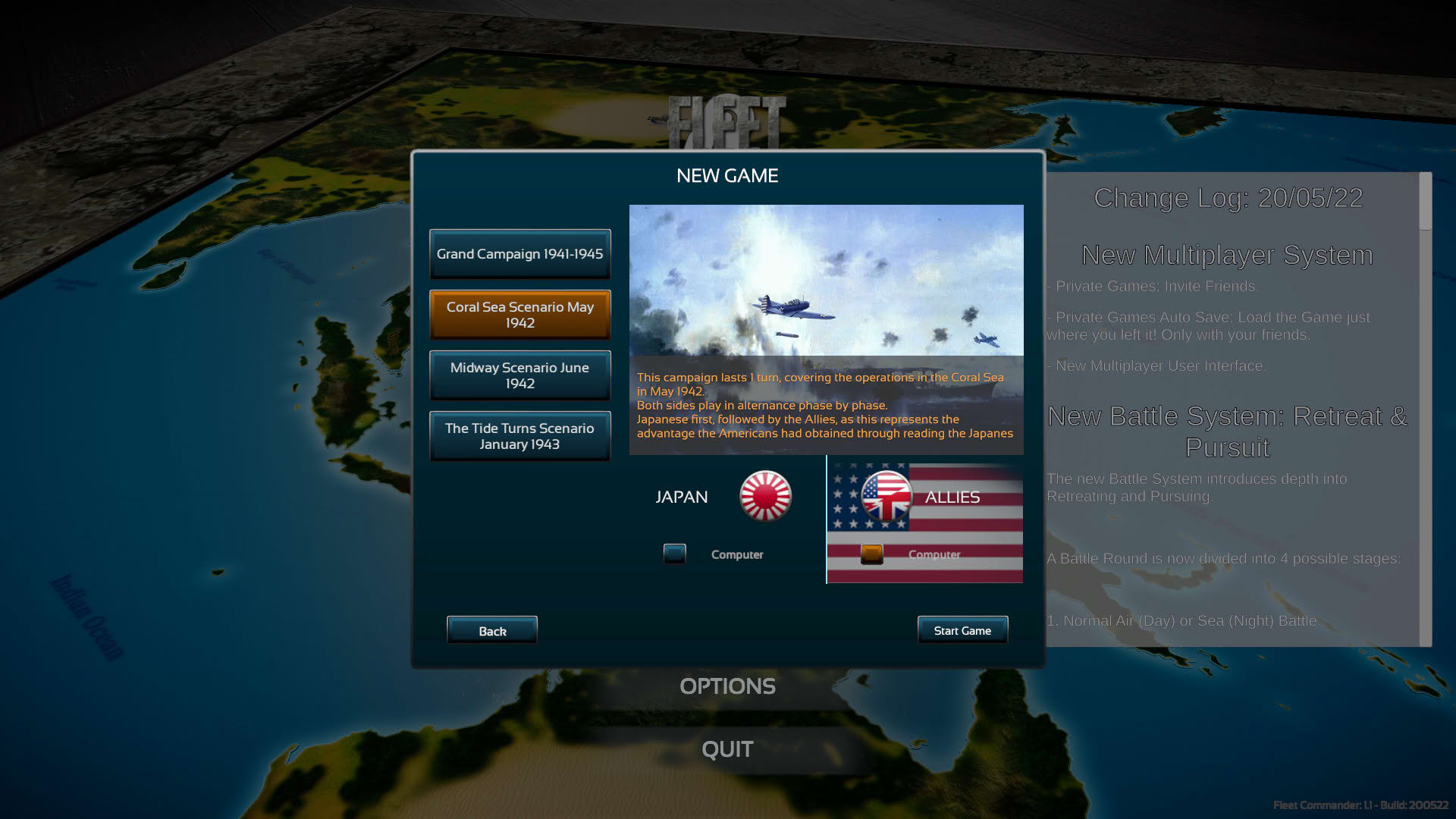 Screenshot for Fleet Commander: Pacific