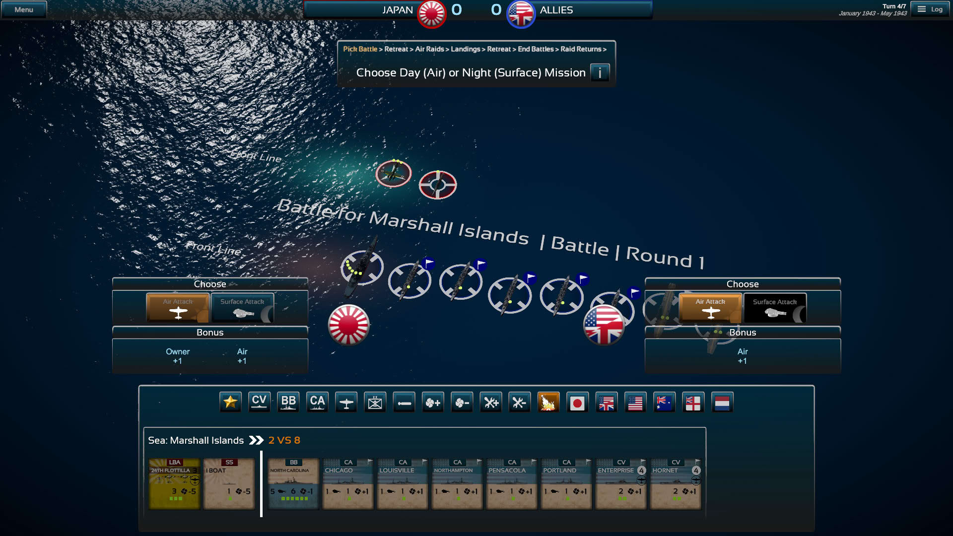 Screenshot for Fleet Commander: Pacific