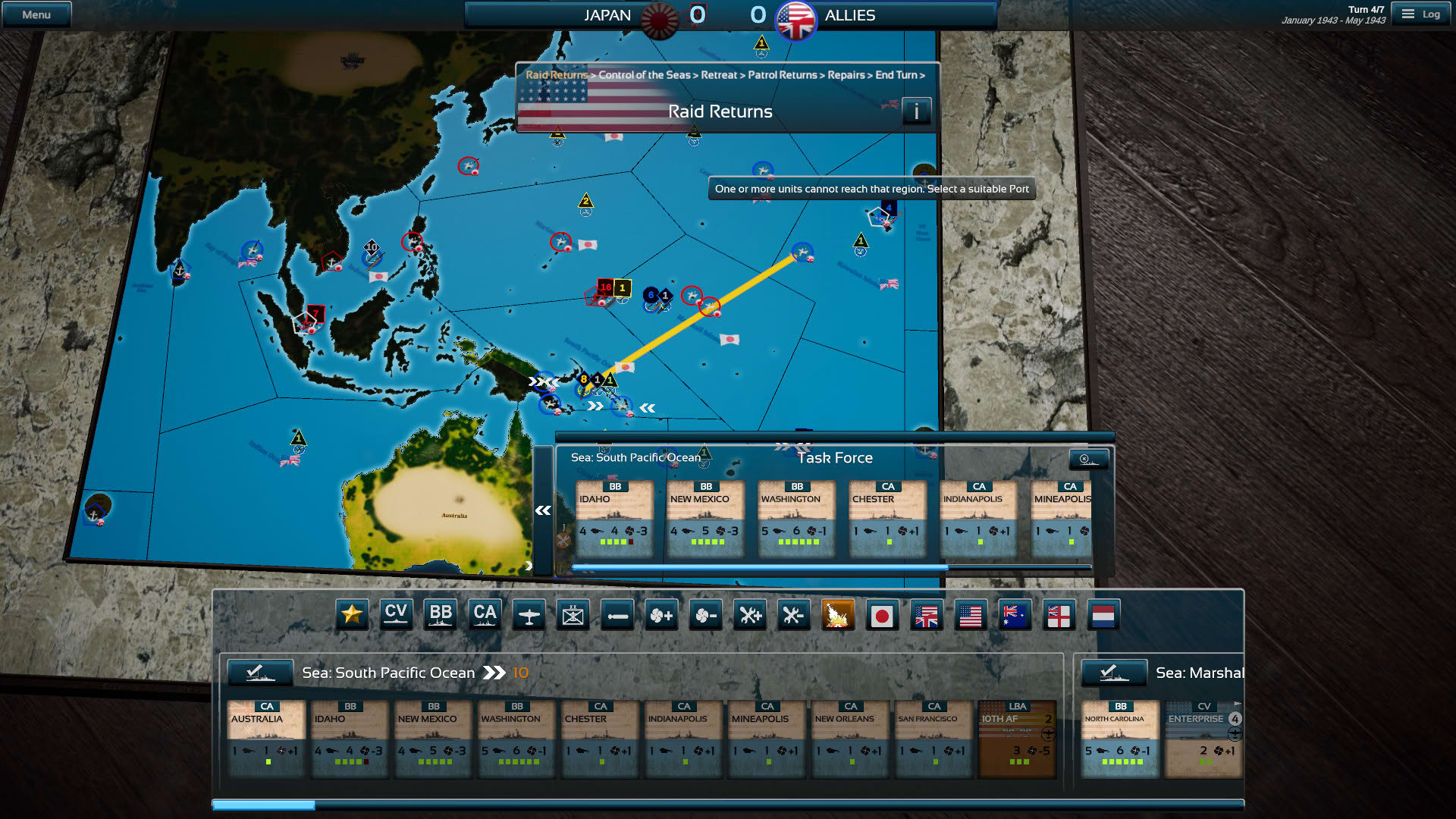 Screenshot for Fleet Commander: Pacific