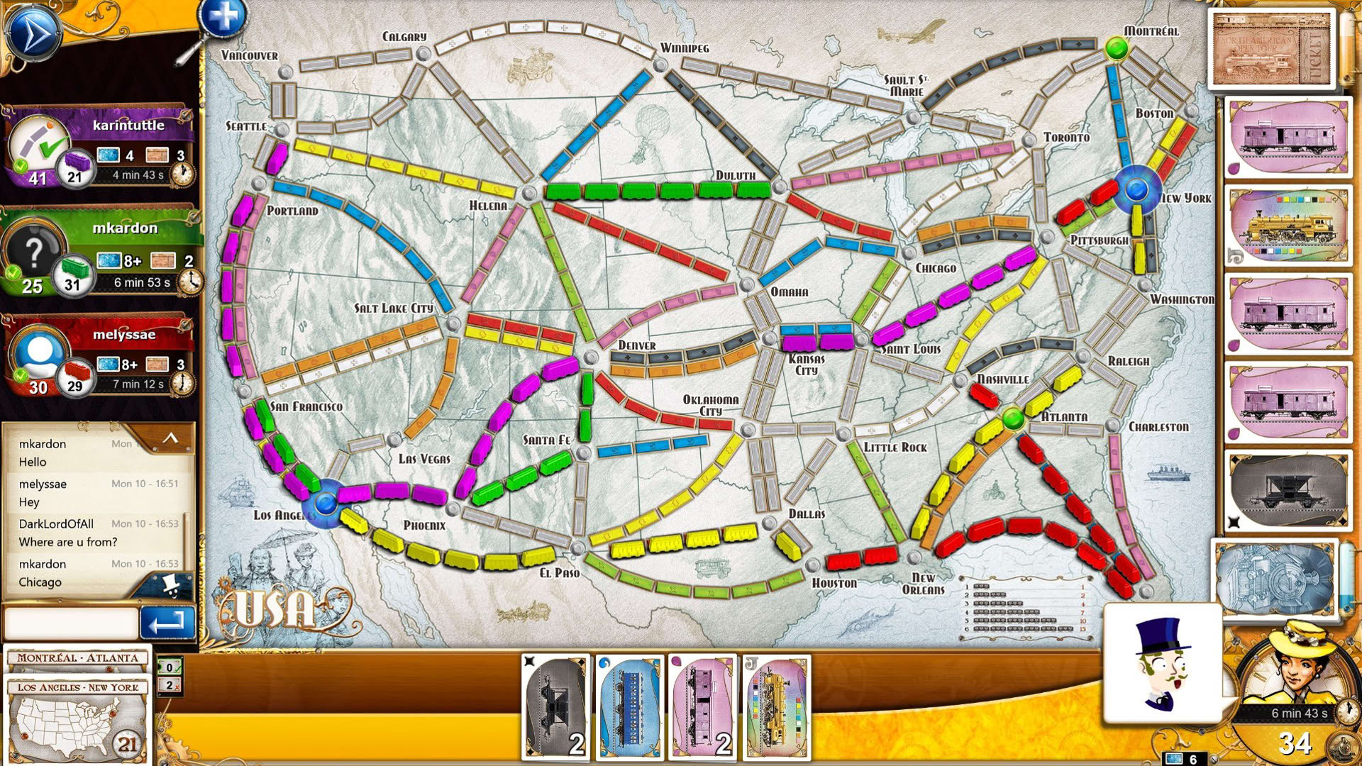 Screenshot for Ticket to Ride: Classic Edition