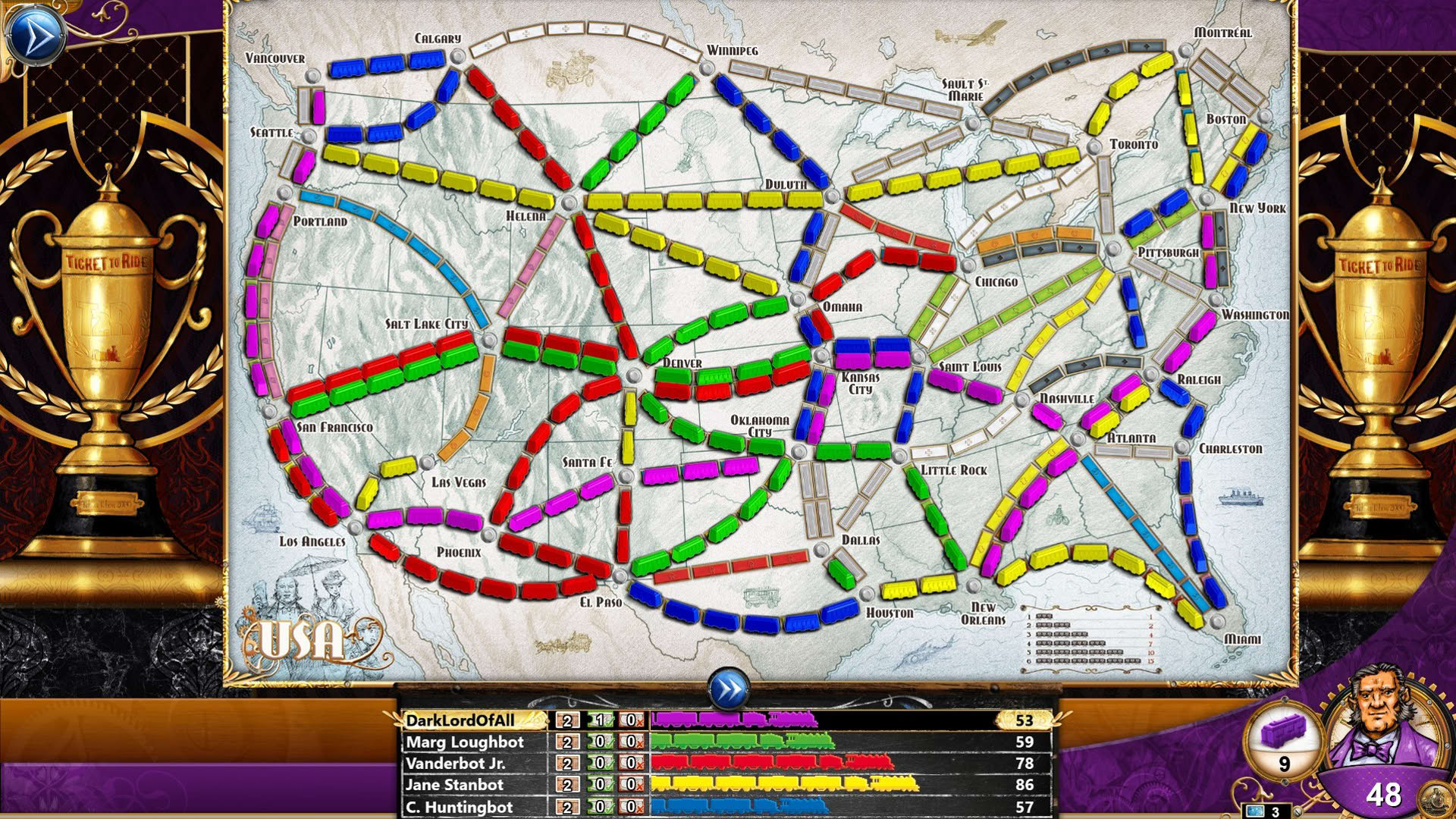 Screenshot for Ticket to Ride: Classic Edition