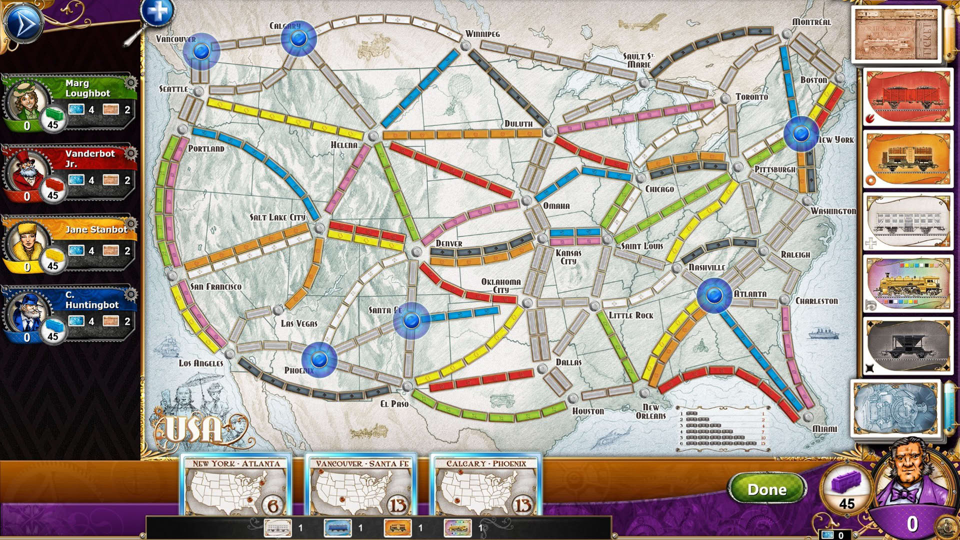 Screenshot for Ticket to Ride: Classic Edition