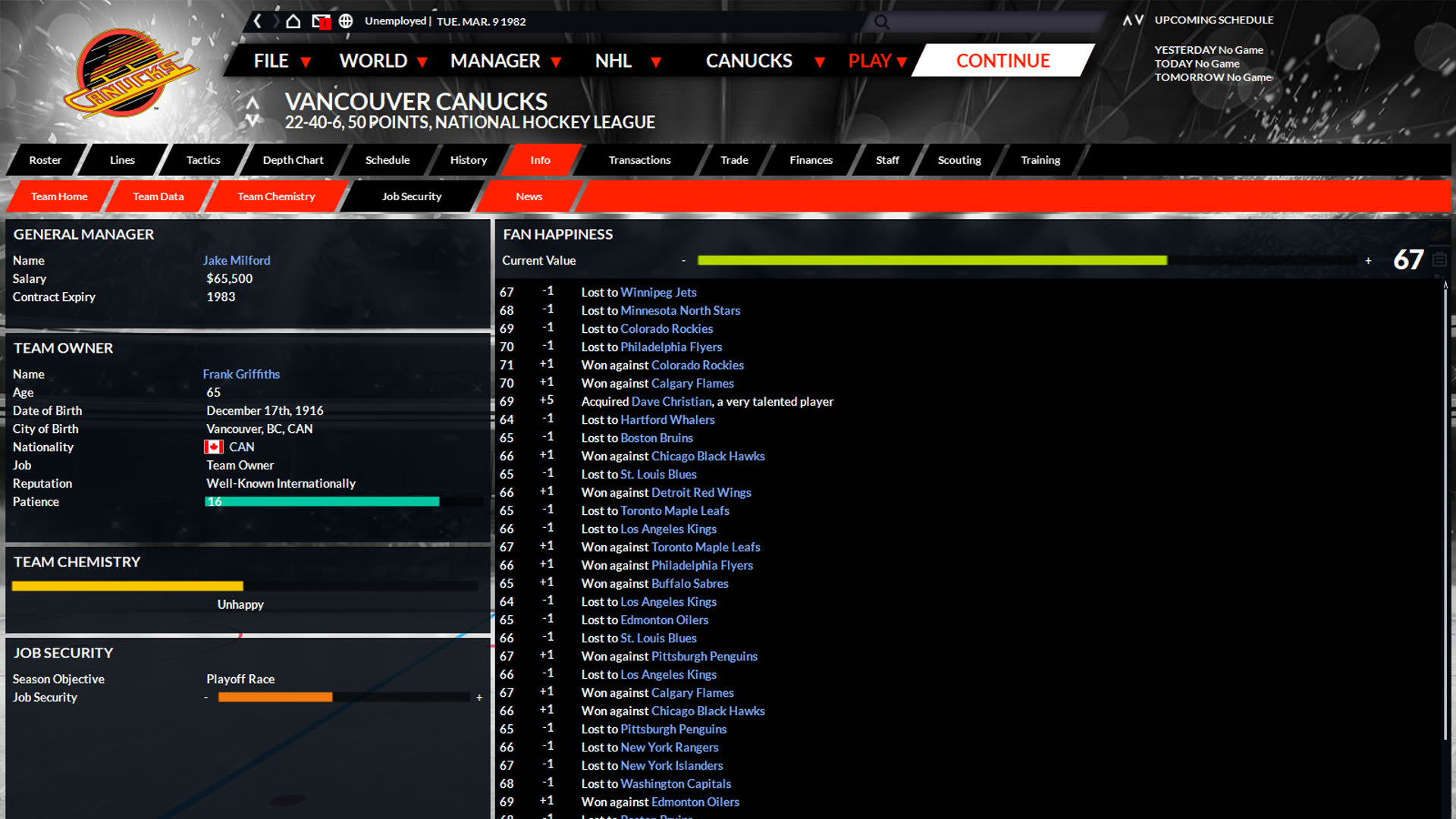 Screenshot for Franchise Hockey Manager 6