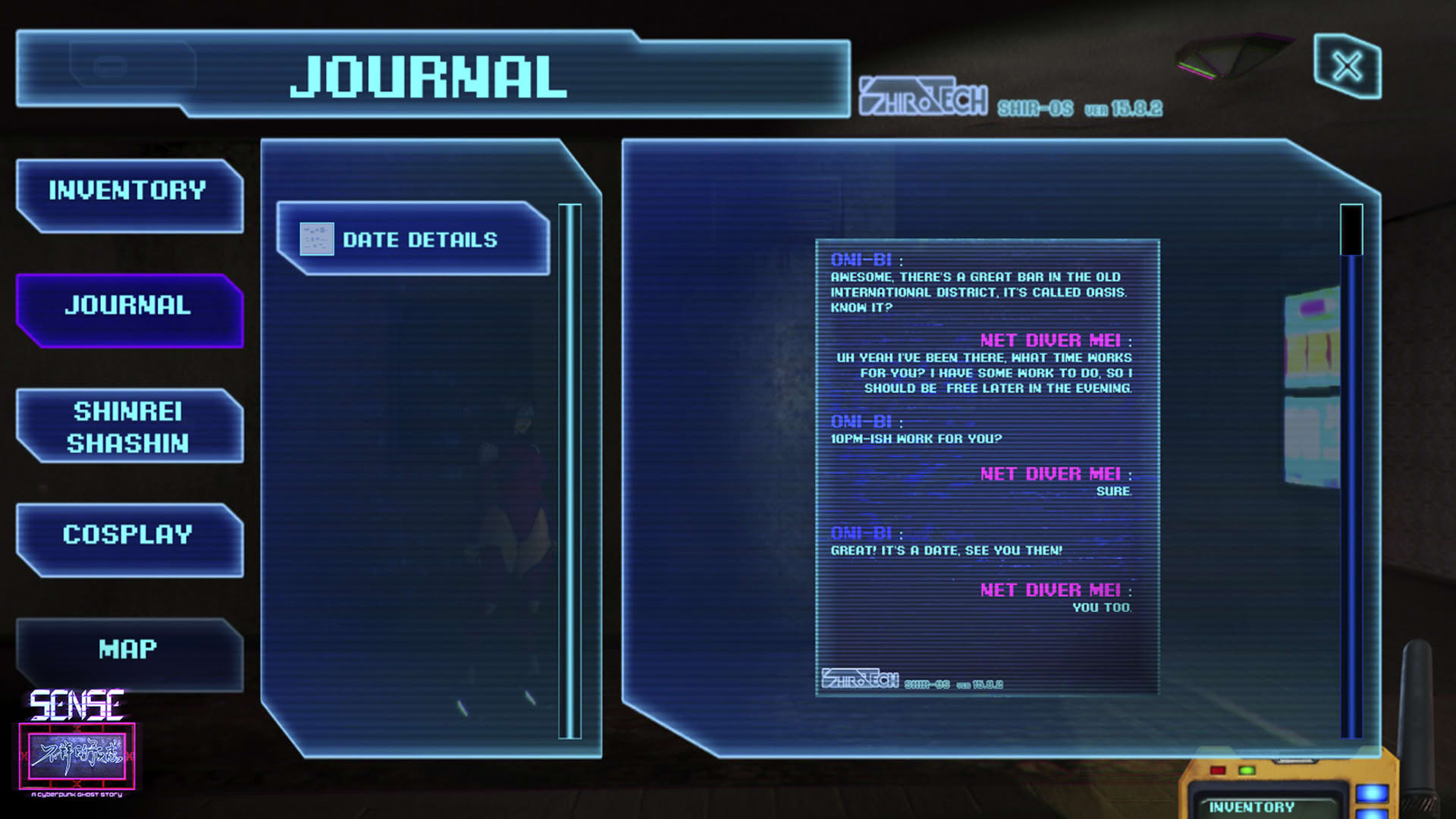 Screenshot for Sense: A Cyberpunk Ghost Story