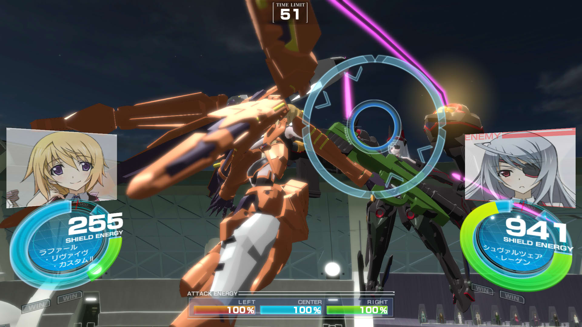Screenshot for Infinite Stratos: Versus Colors