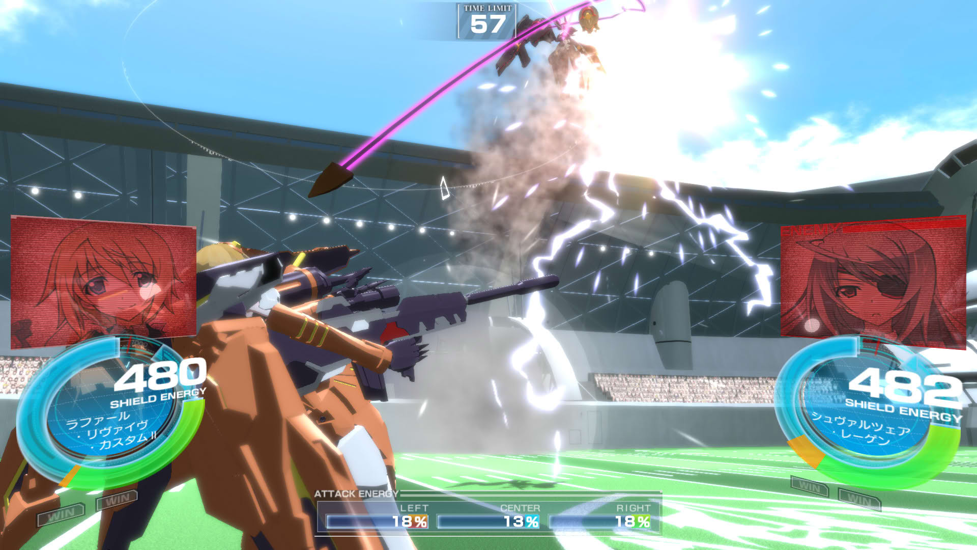 Screenshot for Infinite Stratos: Versus Colors
