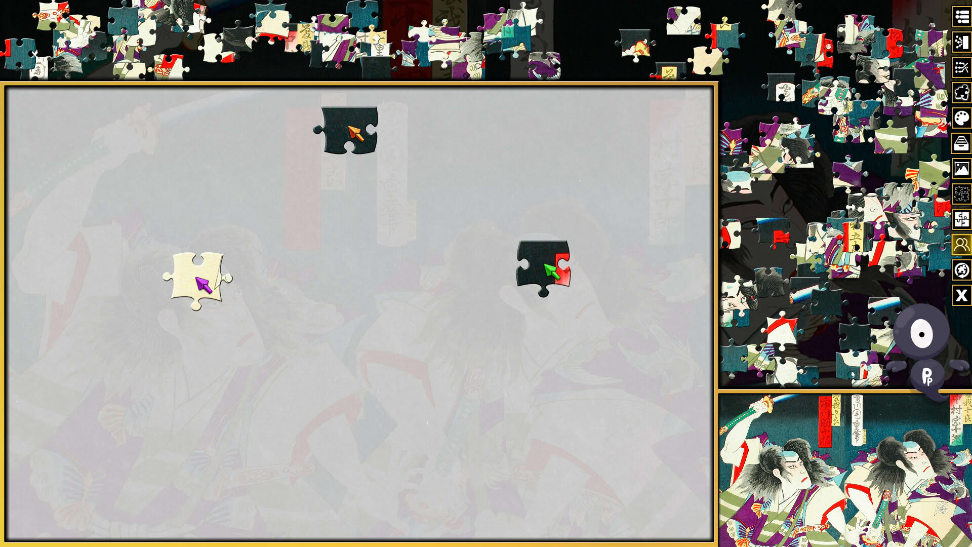 Screenshot for Pixel Puzzles 3: Ukiyo-e Jigsaws