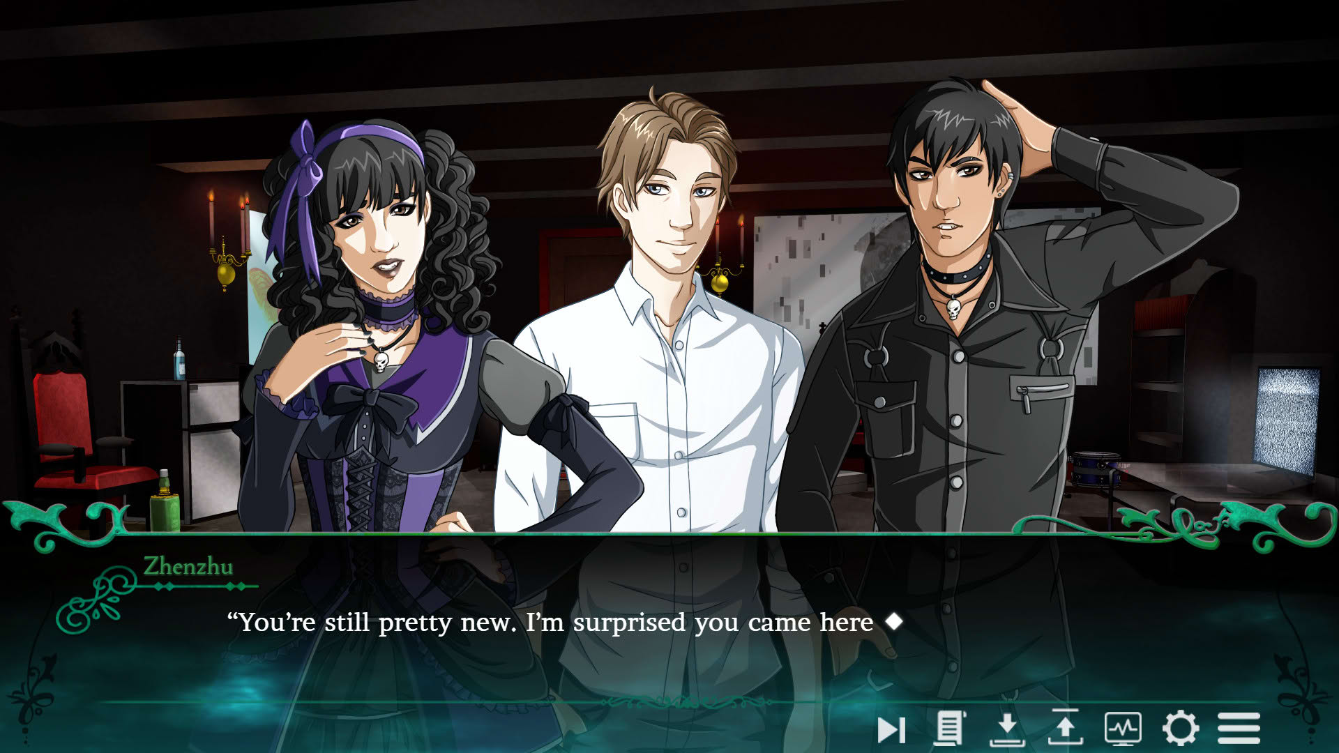 Screenshot for Twice Reborn: A Vampire Visual Novel