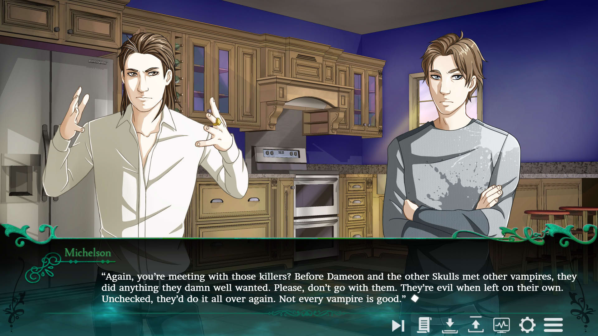 Screenshot for Twice Reborn: A Vampire Visual Novel
