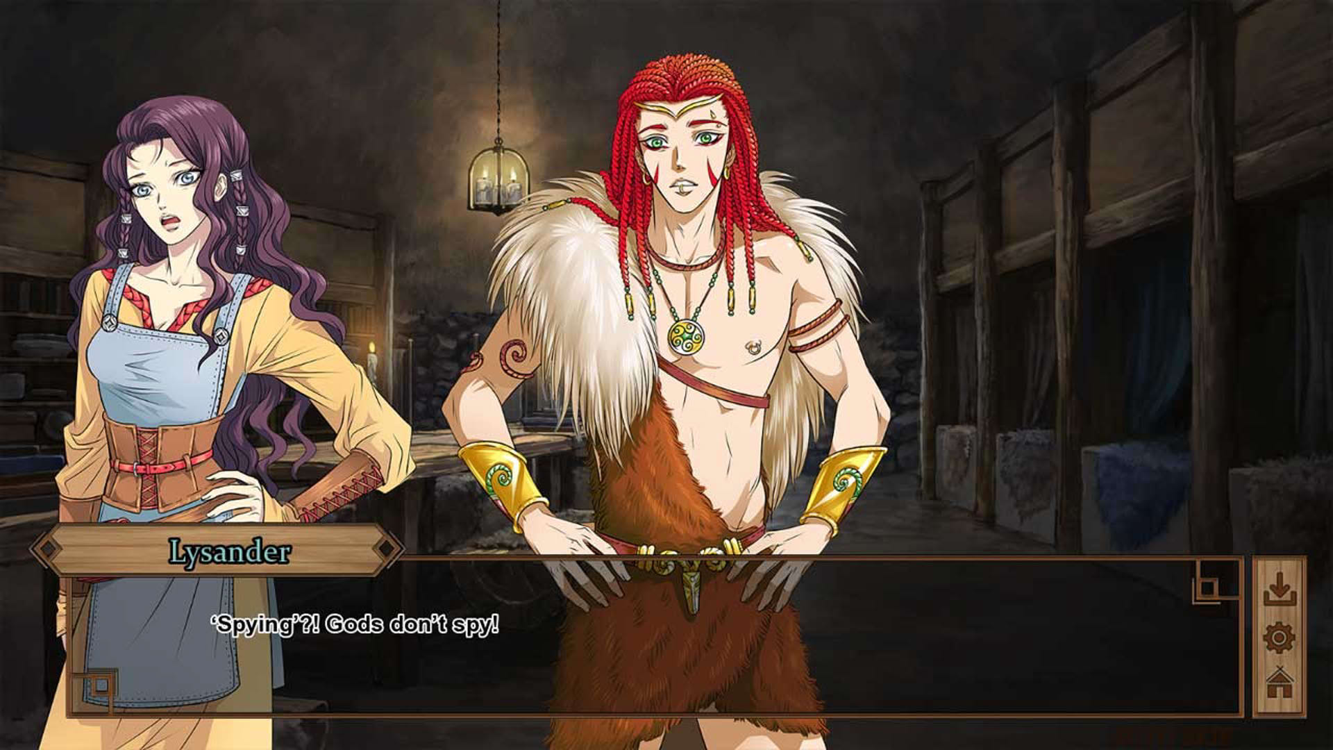 Screenshot for Gods of Love: An Otome Visual Novel