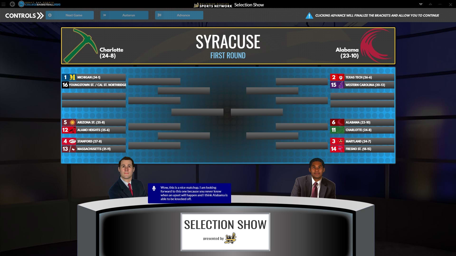 Screenshot for Draft Day Sports: College Basketball 2020
