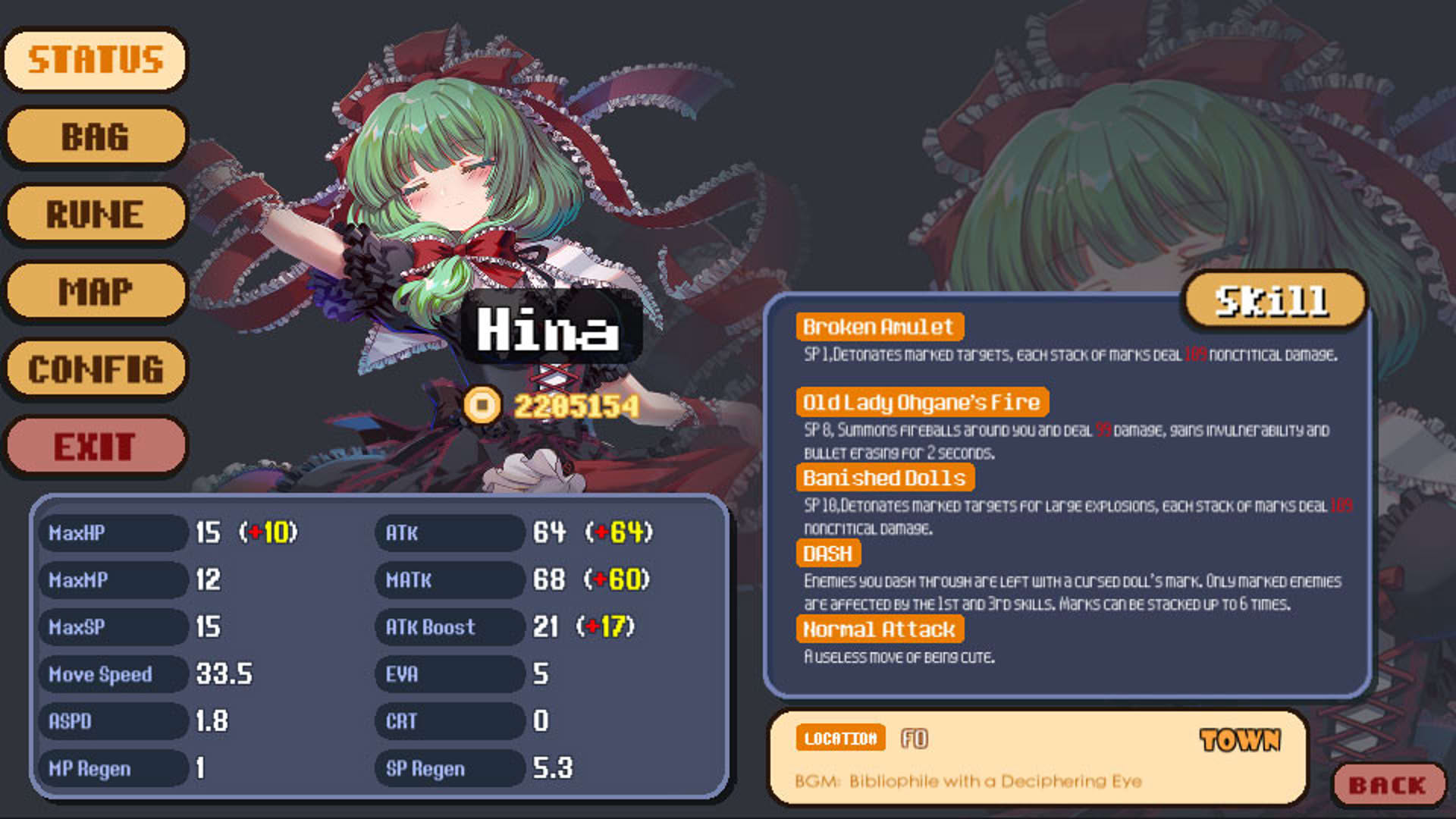 Screenshot for Touhou Blooming Chaos 2