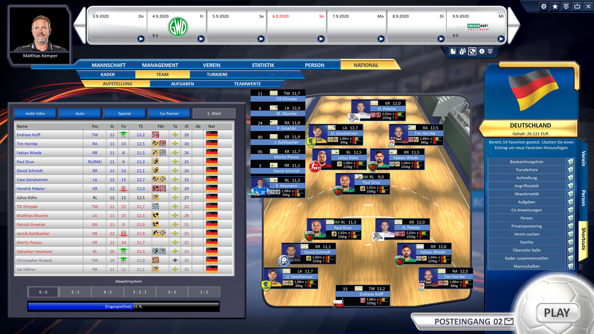 Screenshot for Handball Manager 2021