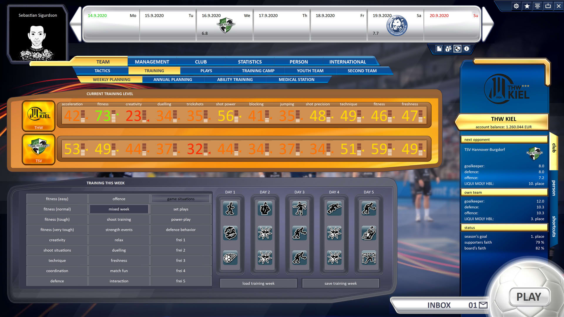 Screenshot for Handball Manager 2021