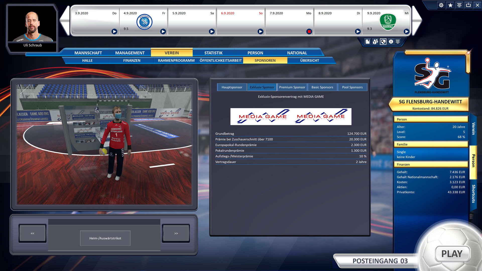 Screenshot for Handball Manager 2021