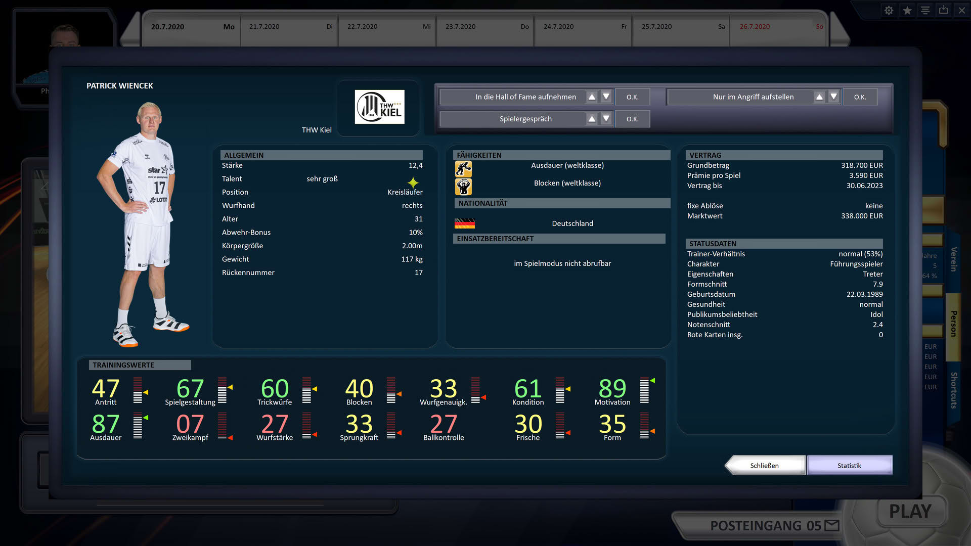 Screenshot for Handball Manager 2021