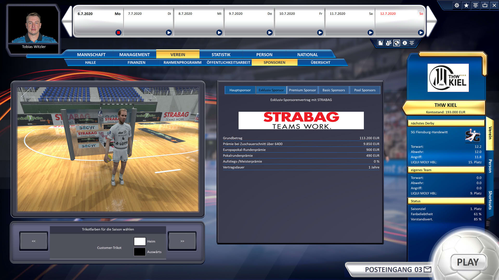 Screenshot for Handball Manager 2021