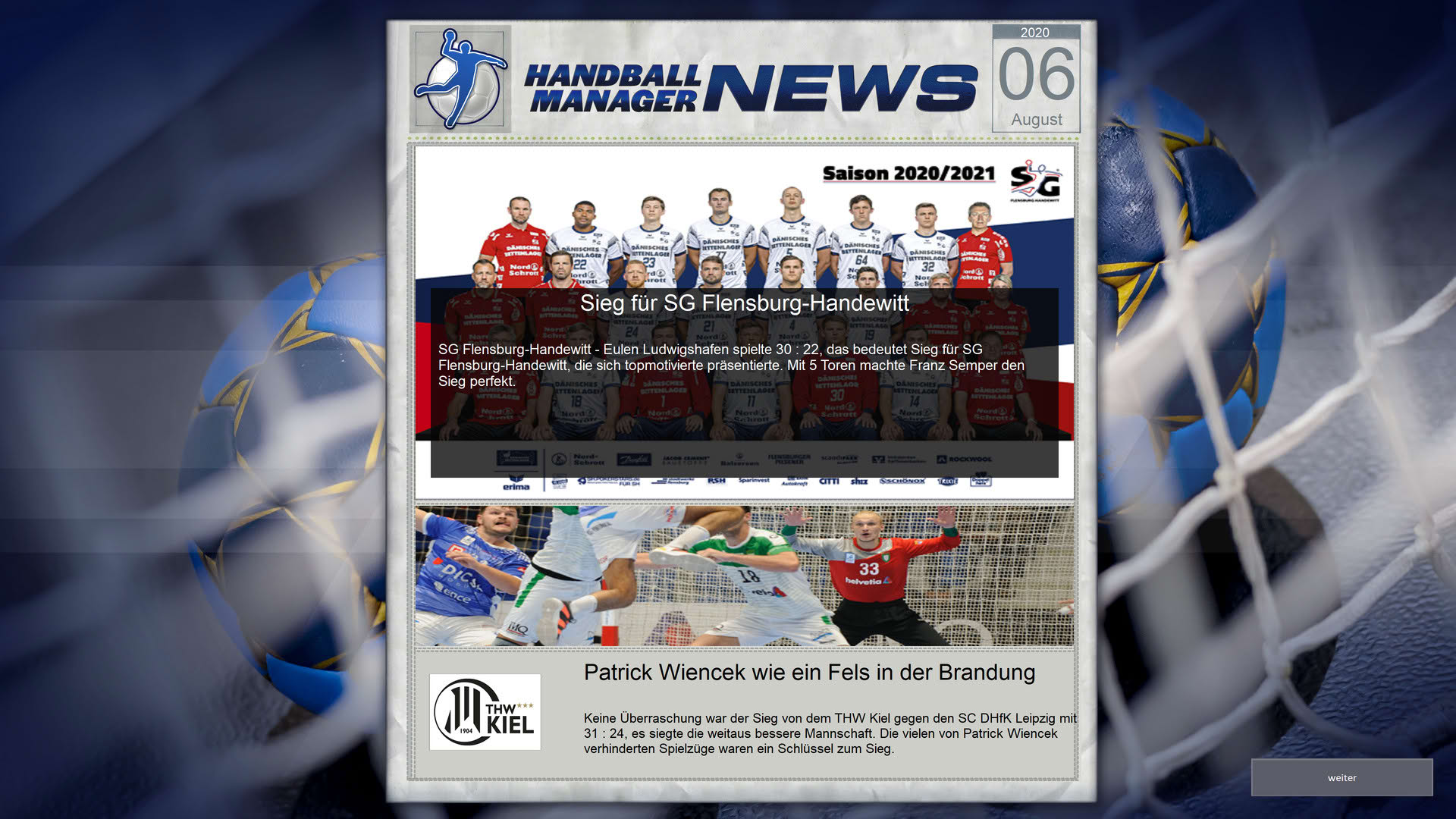 Screenshot for Handball Manager 2021