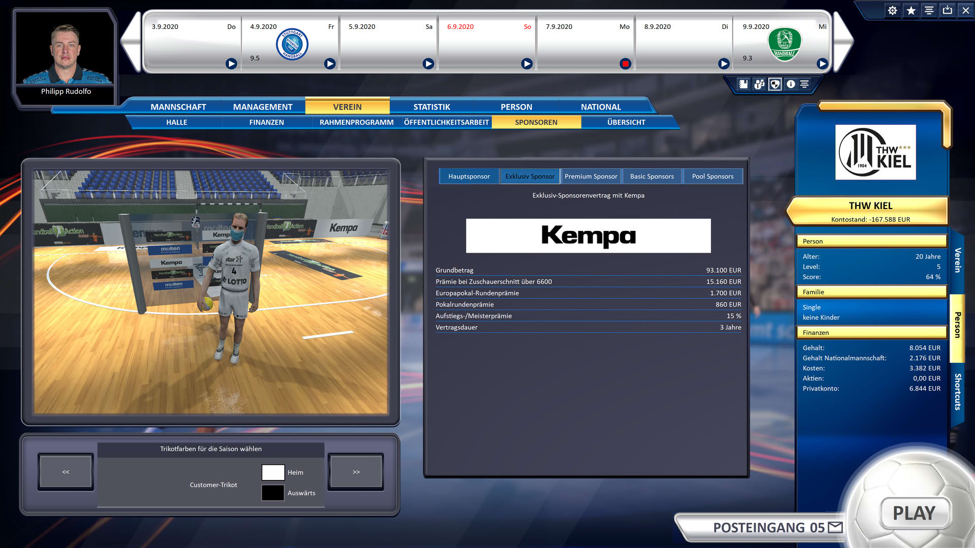 Screenshot for Handball Manager 2021