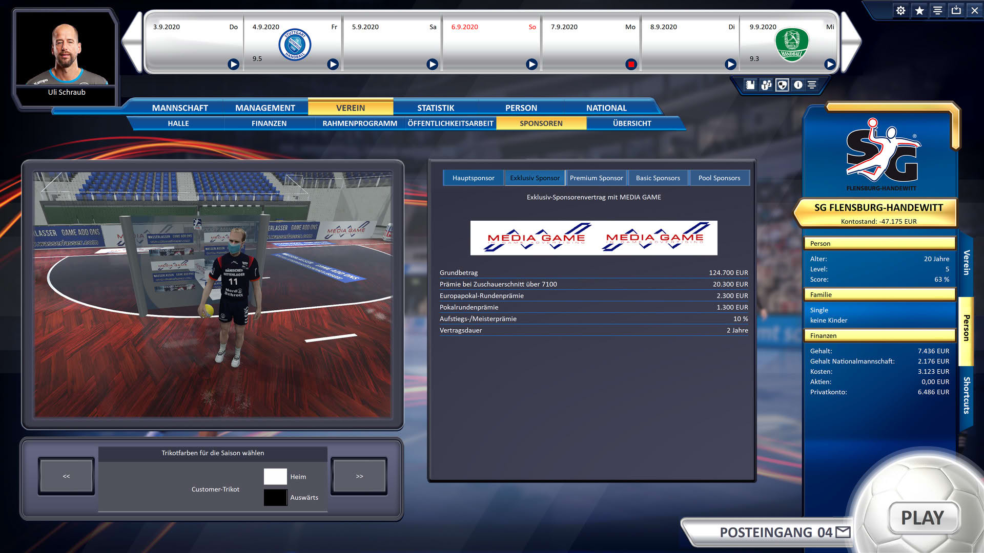 Screenshot for Handball Manager 2021