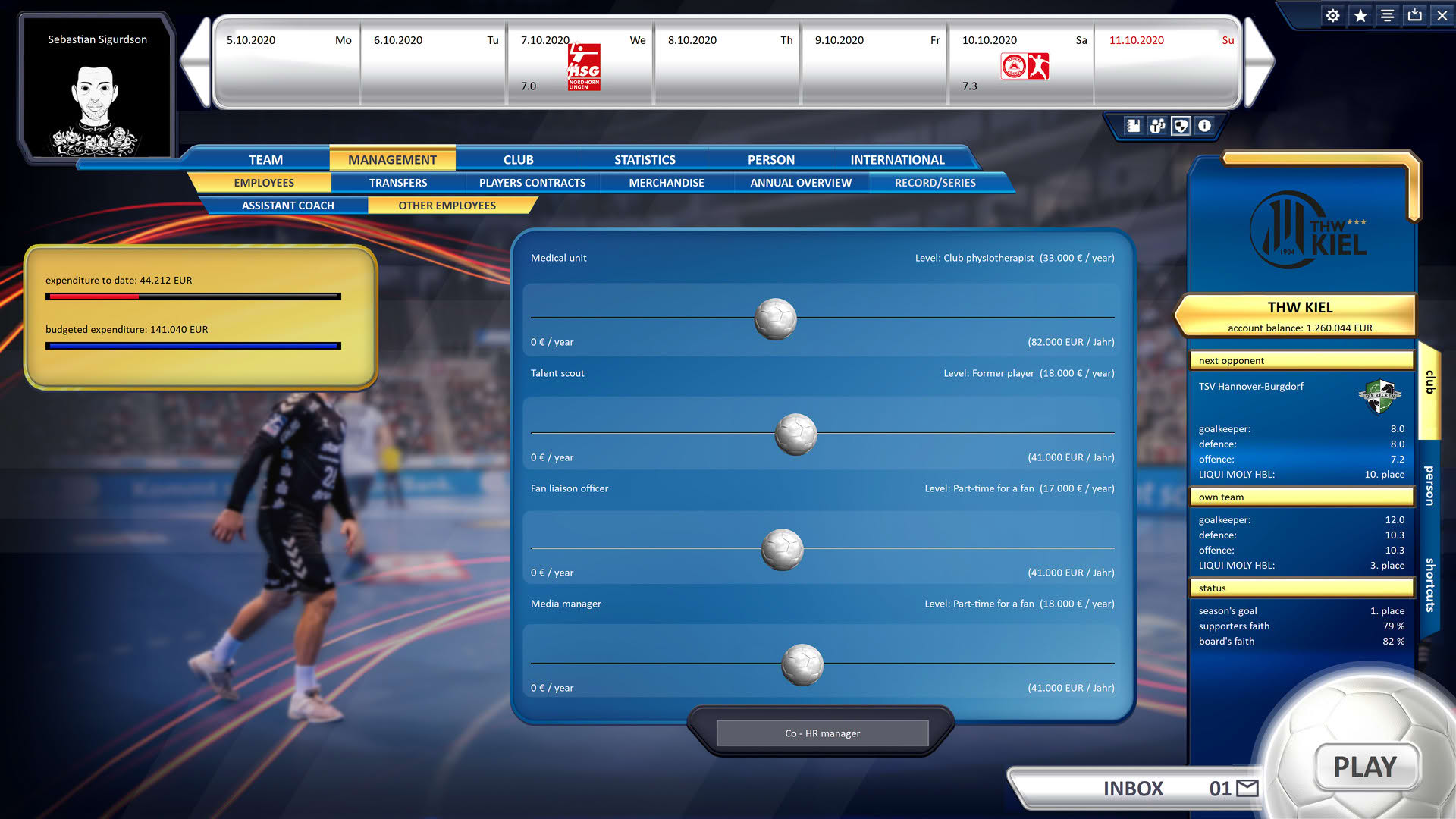 Screenshot for Handball Manager 2021