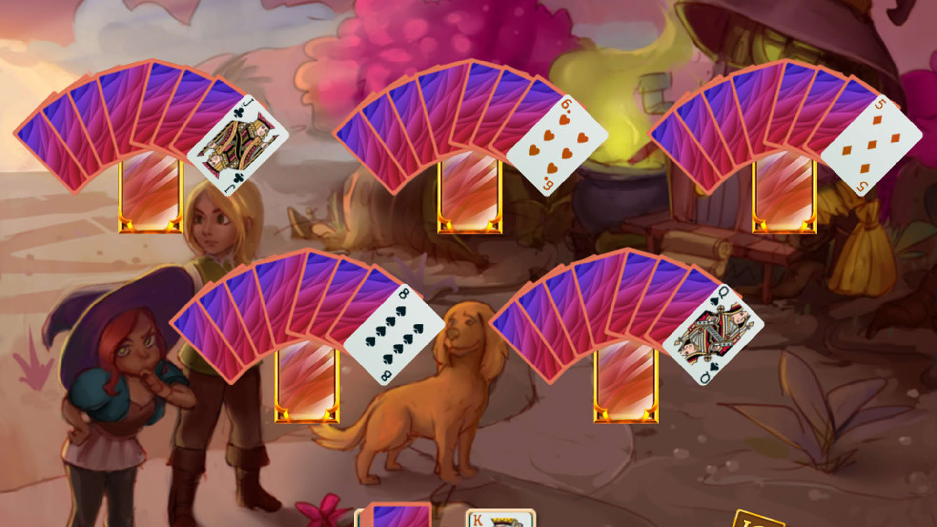Screenshot for Sweet Solitaire: School Witch
