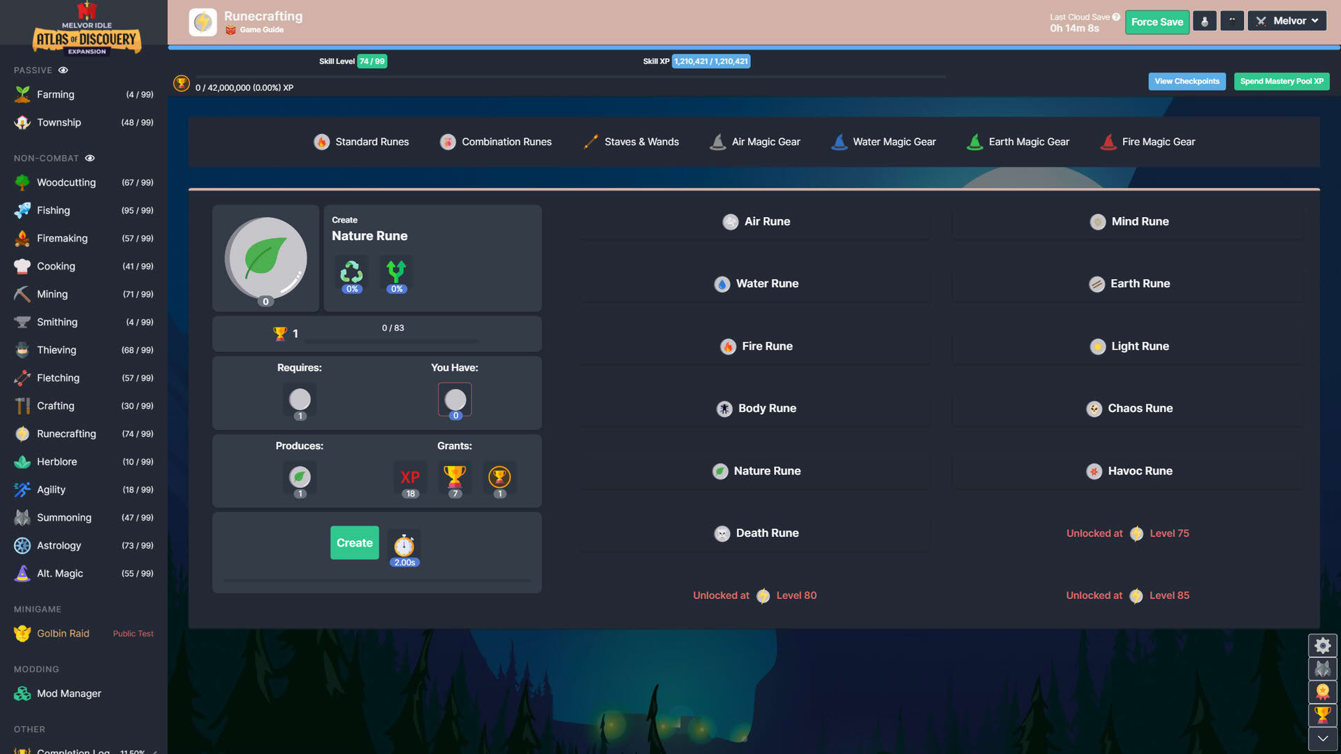 Screenshot for Melvor Idle
