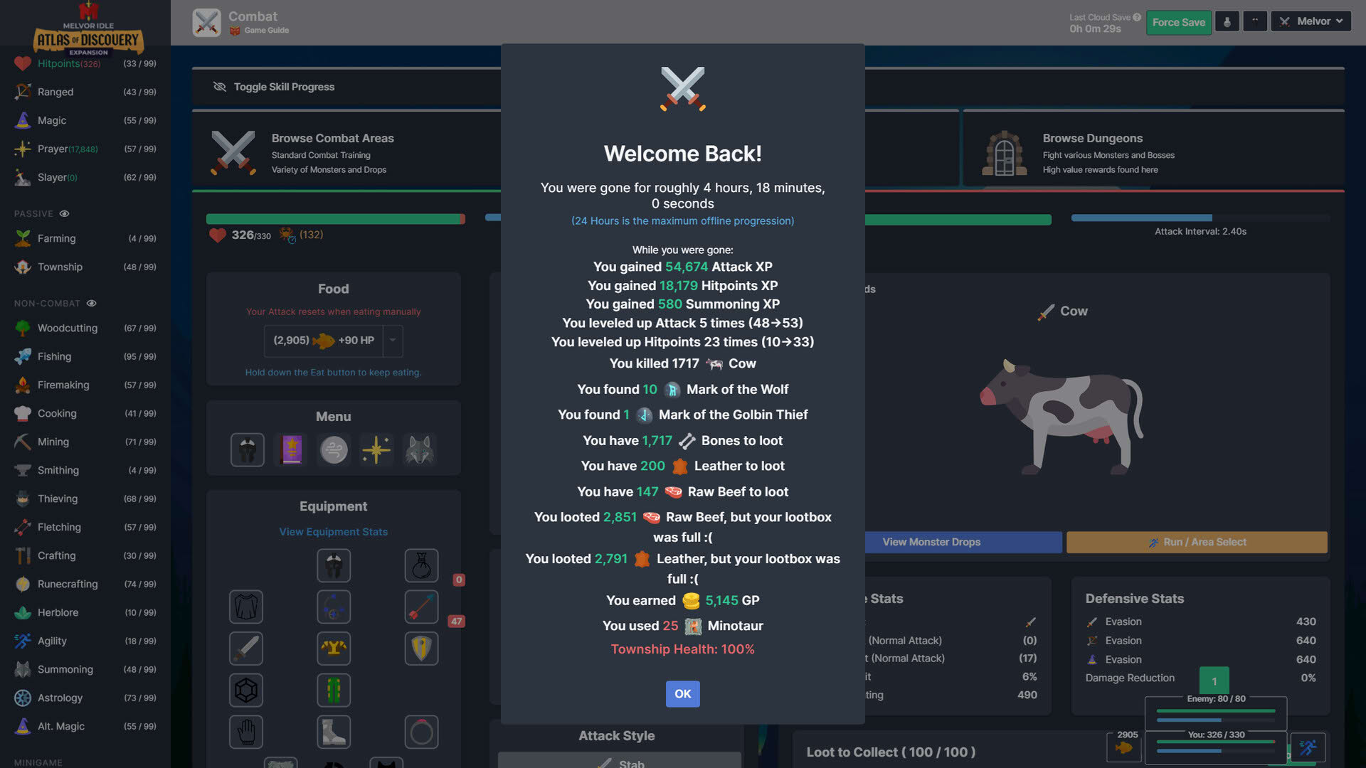 Screenshot for Melvor Idle