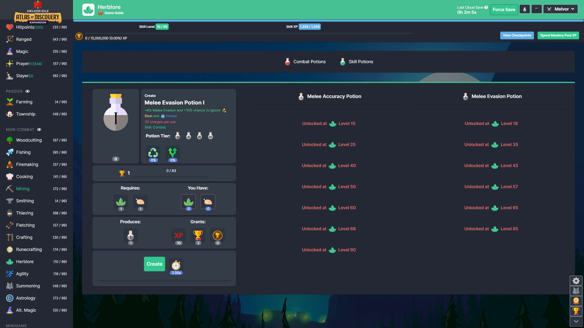 Screenshot for Melvor Idle