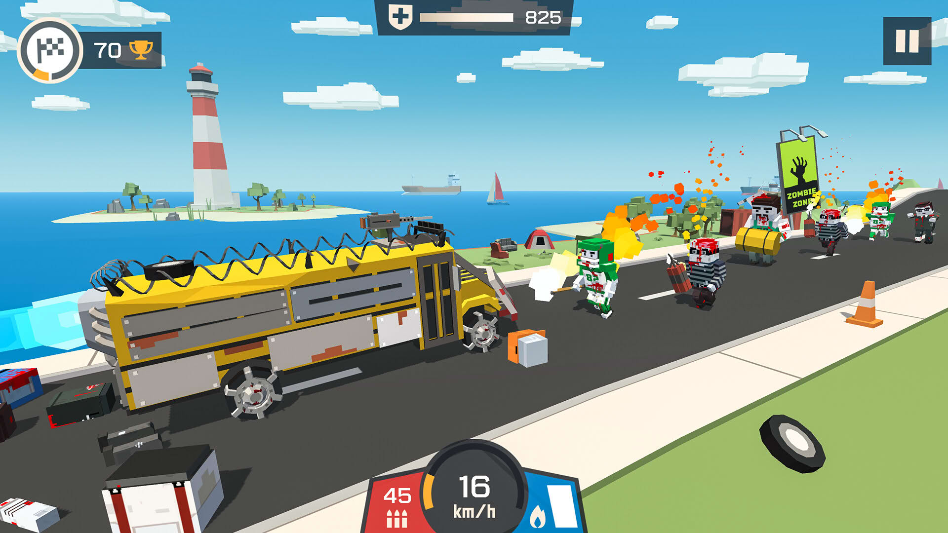 Screenshot for Zombie Derby: Pixel Survival