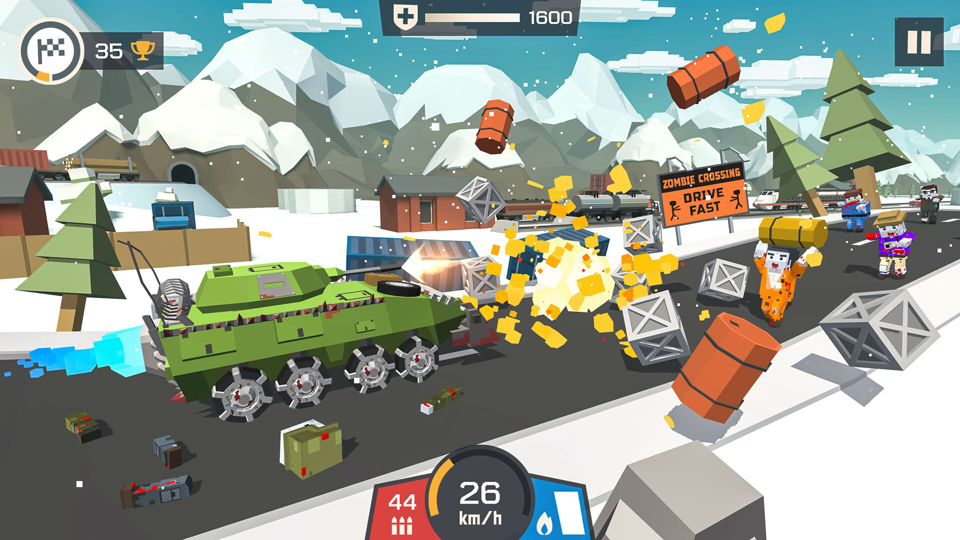 Screenshot for Zombie Derby: Pixel Survival