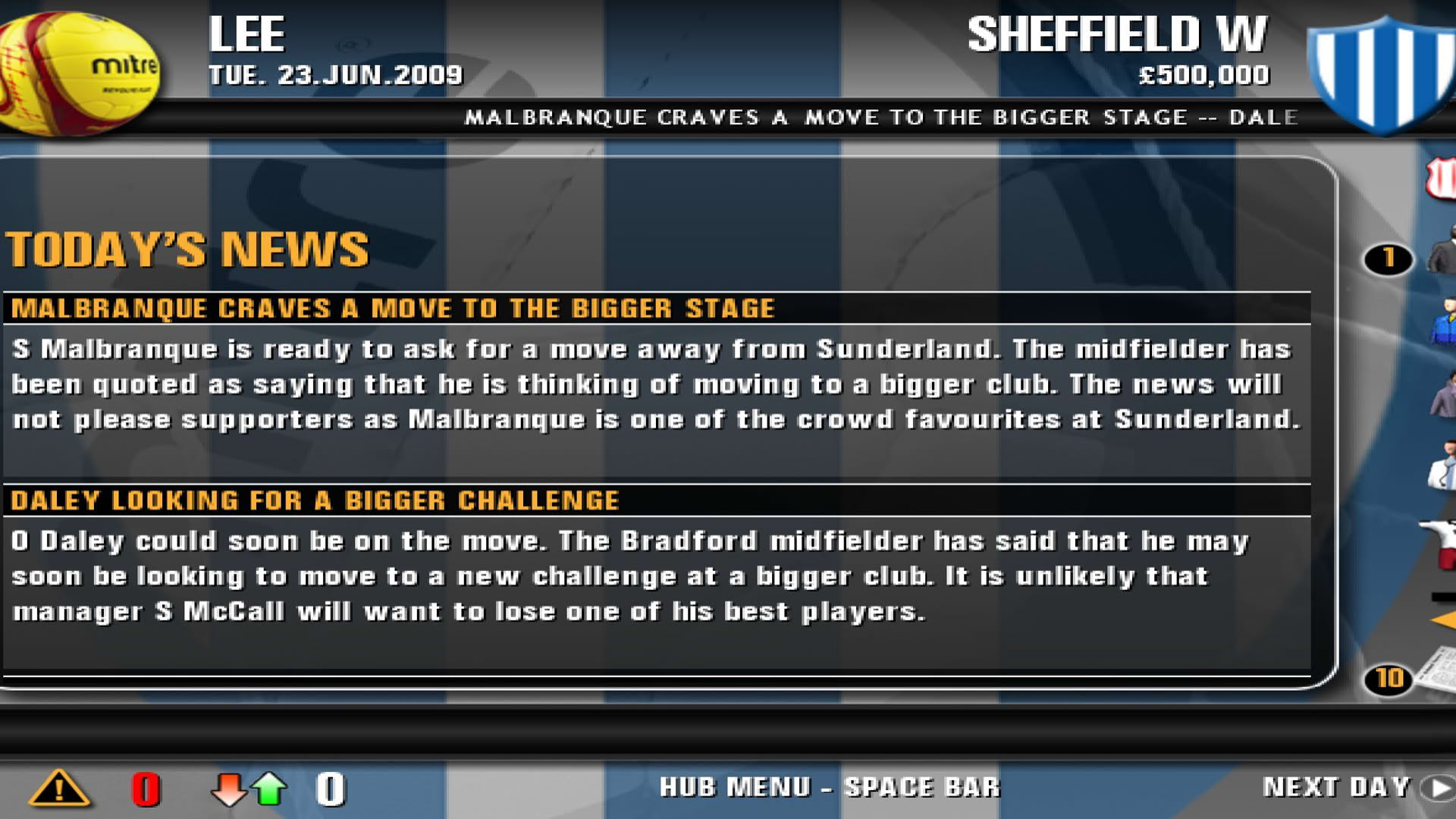 Screenshot for Premier Manager 10