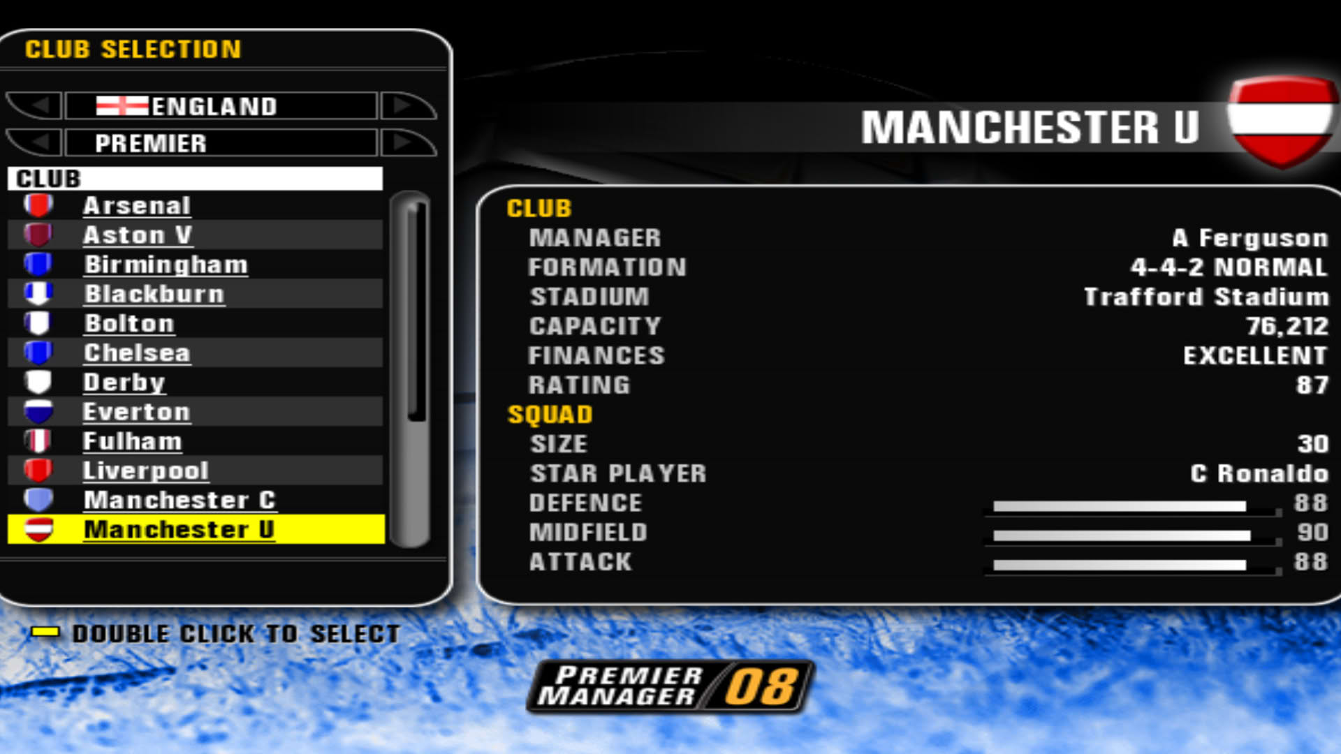 Screenshot for Premier Manager 08