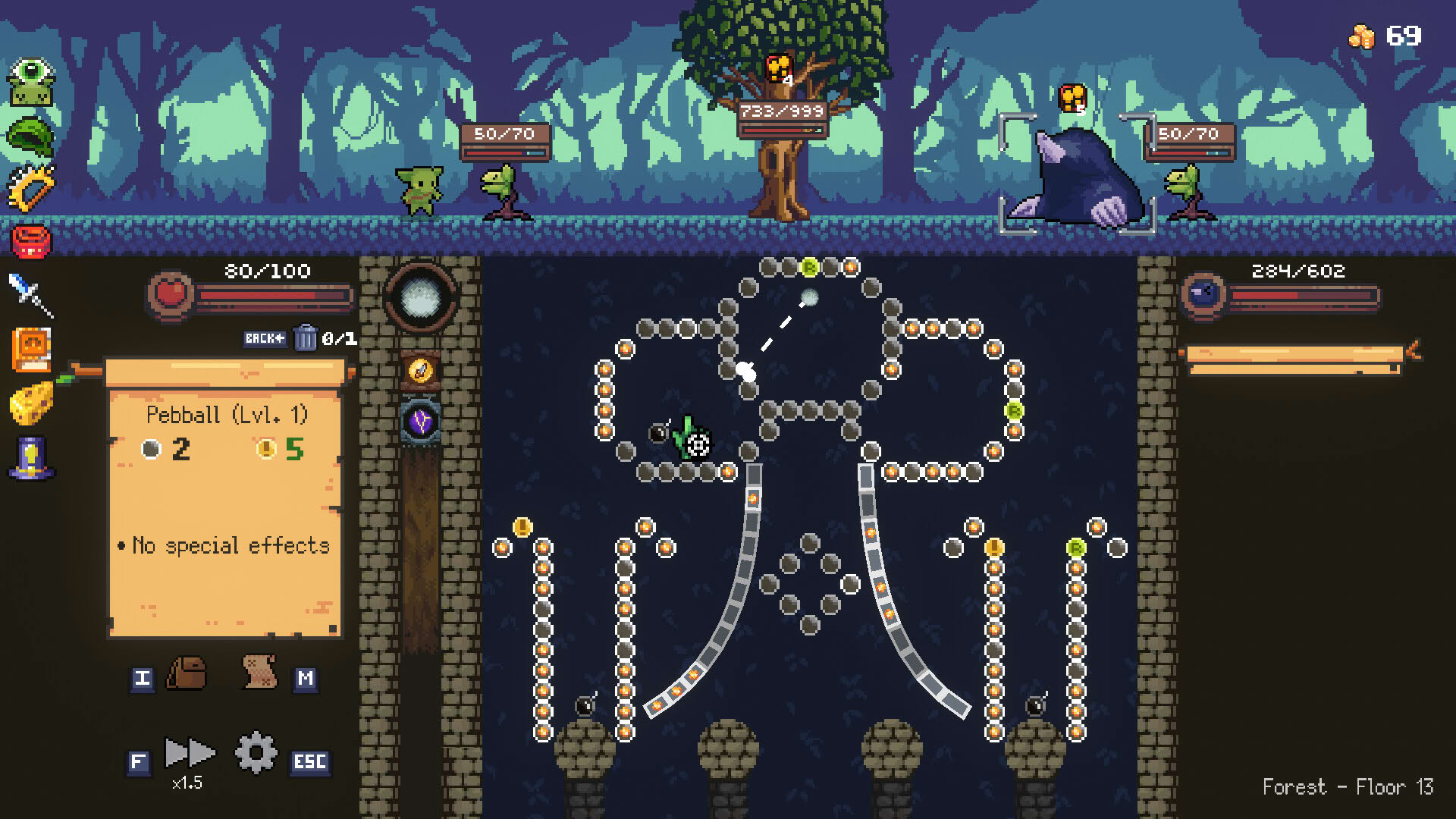 Screenshot for Peglin