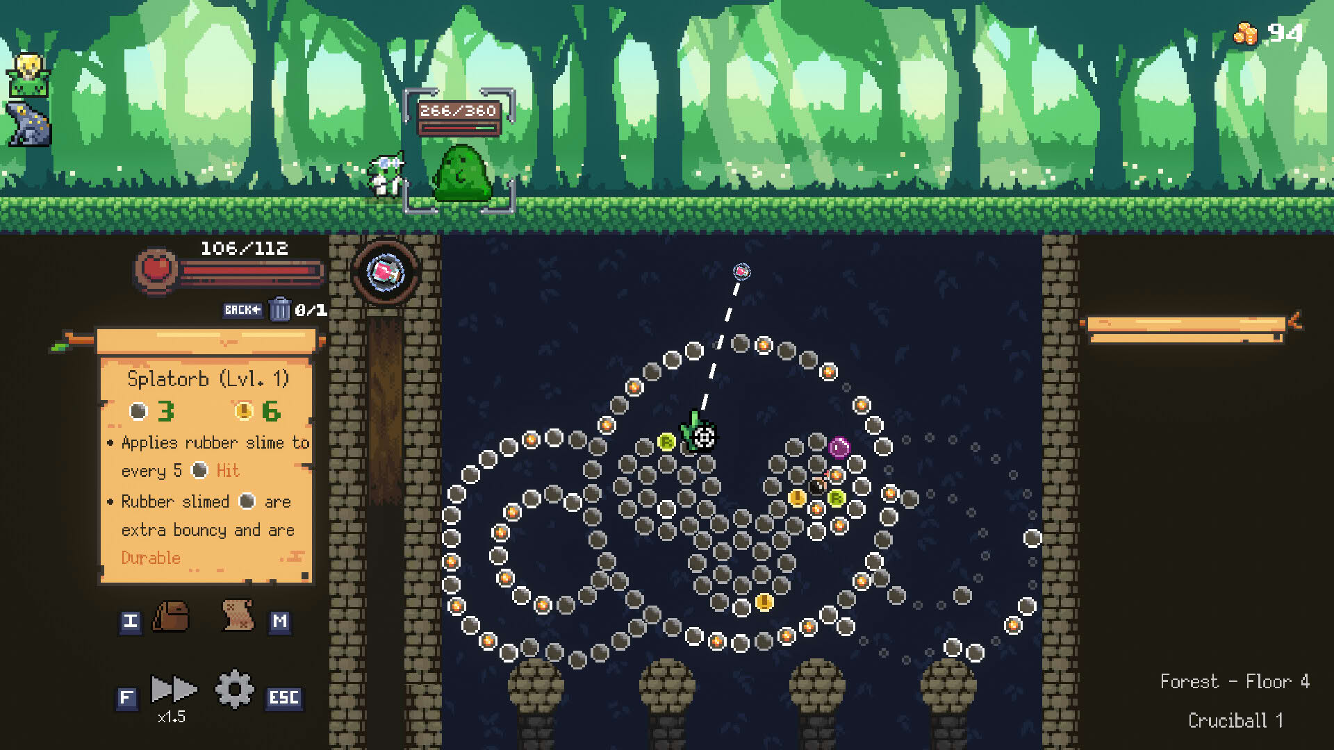 Screenshot for Peglin