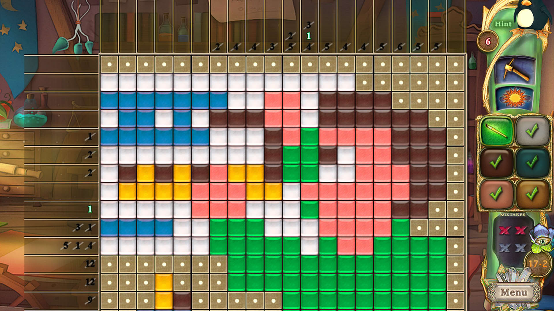 Screenshot for Fantasy Mosaics 33: Inventor's Workshop