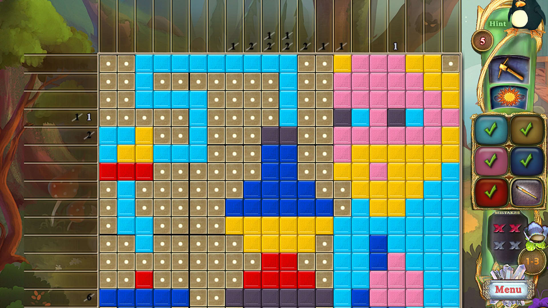 Screenshot for Fantasy Mosaics 33: Inventor's Workshop