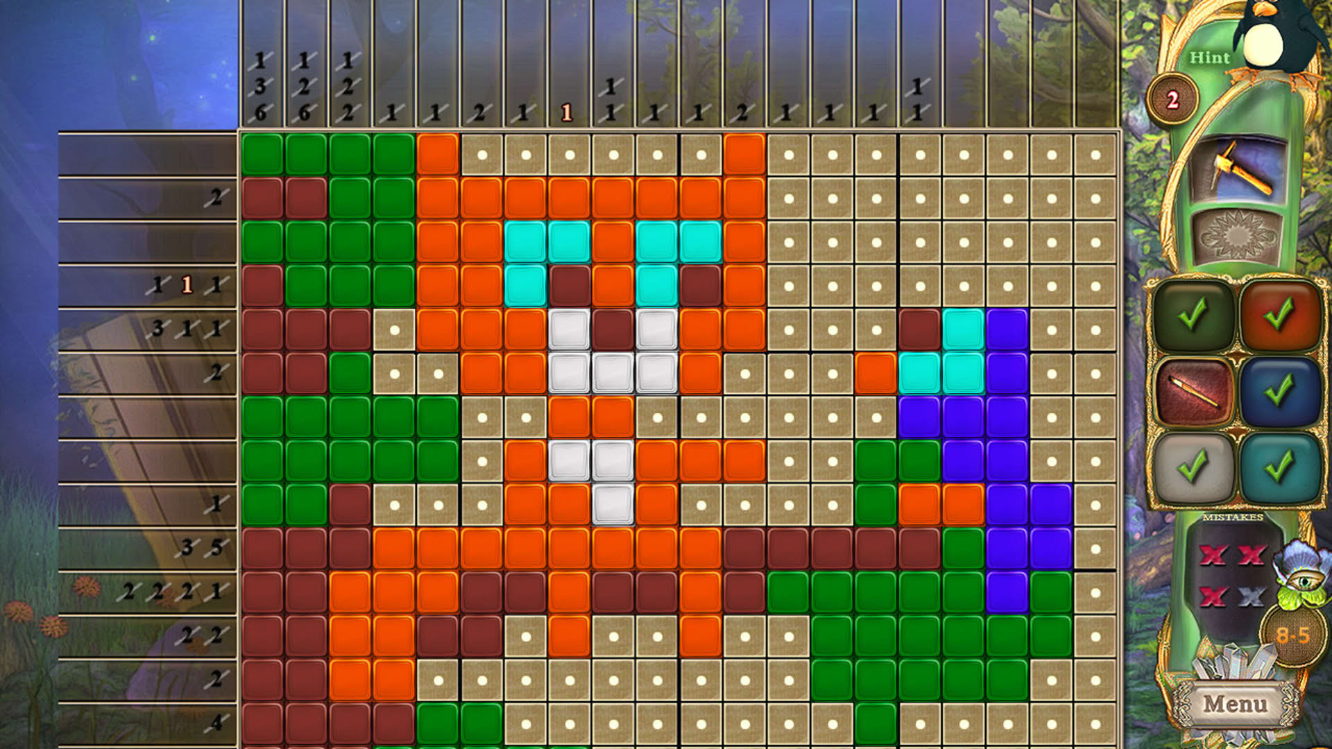 Screenshot for Fantasy Mosaics 33: Inventor's Workshop