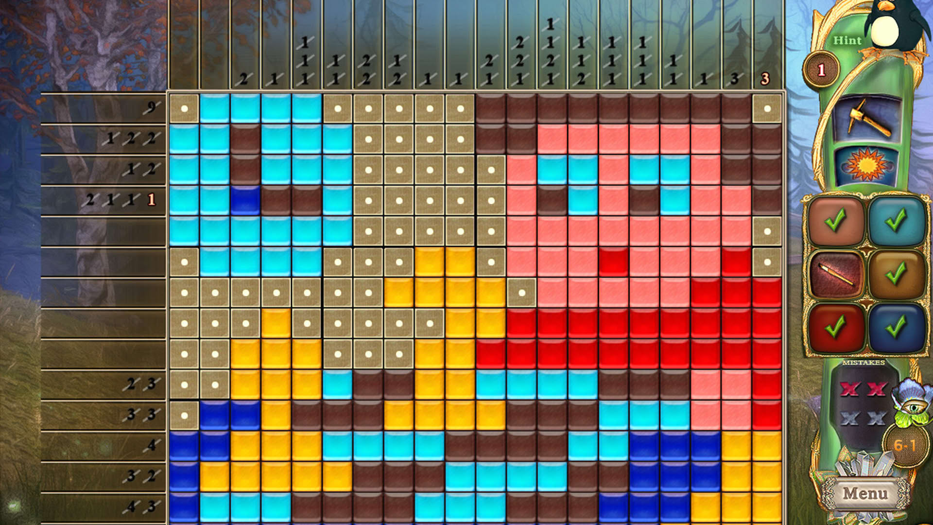 Screenshot for Fantasy Mosaics 33: Inventor's Workshop