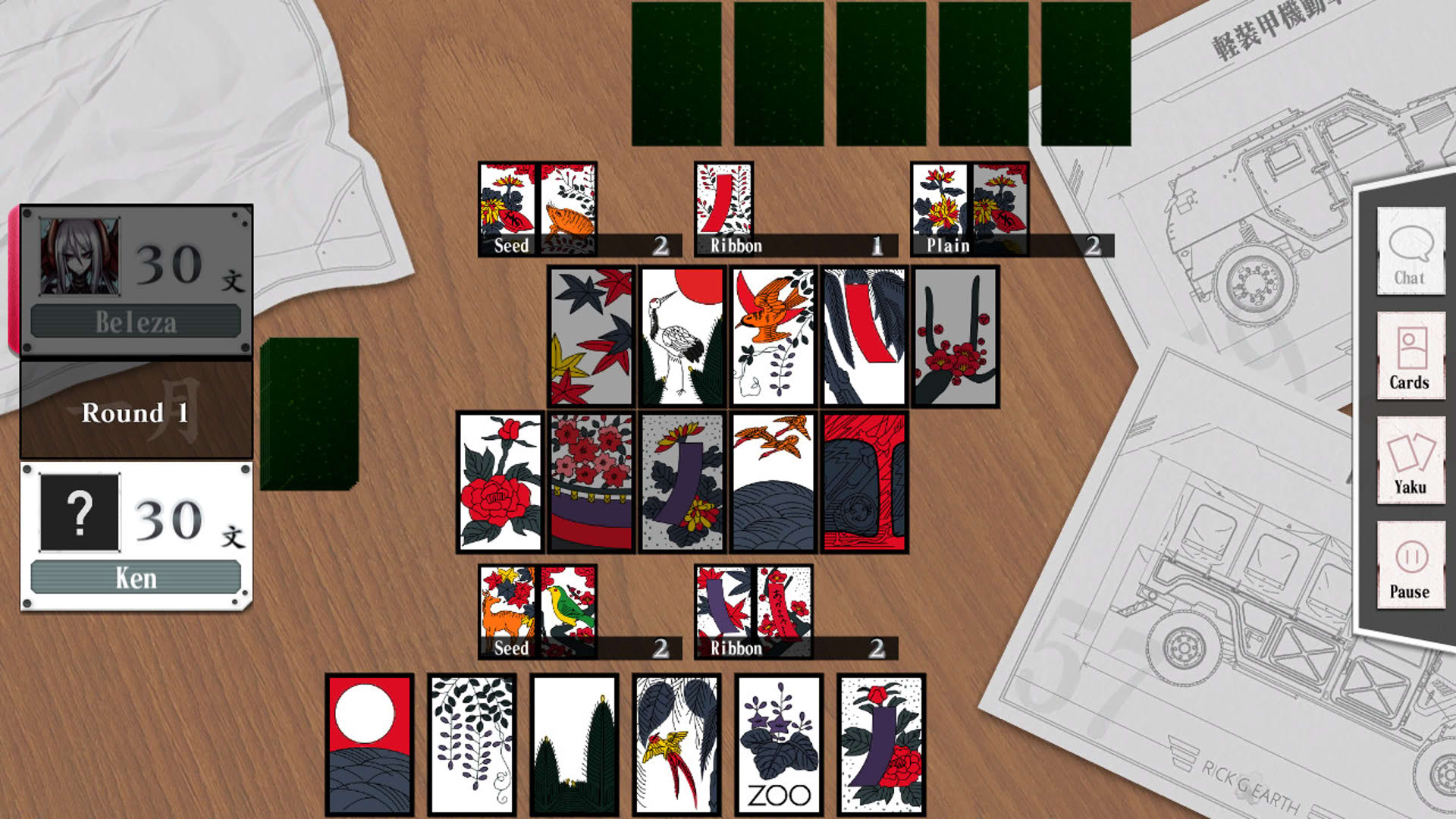 Screenshot for Bishoujo Battle Hanafuda Koi-Koi