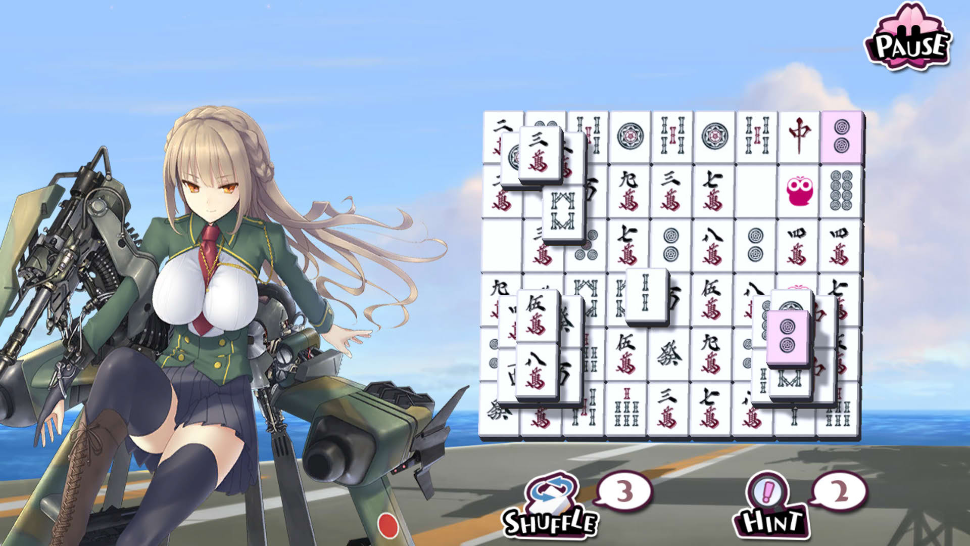 Screenshot for Bishoujo Battle Mahjong Solitaire