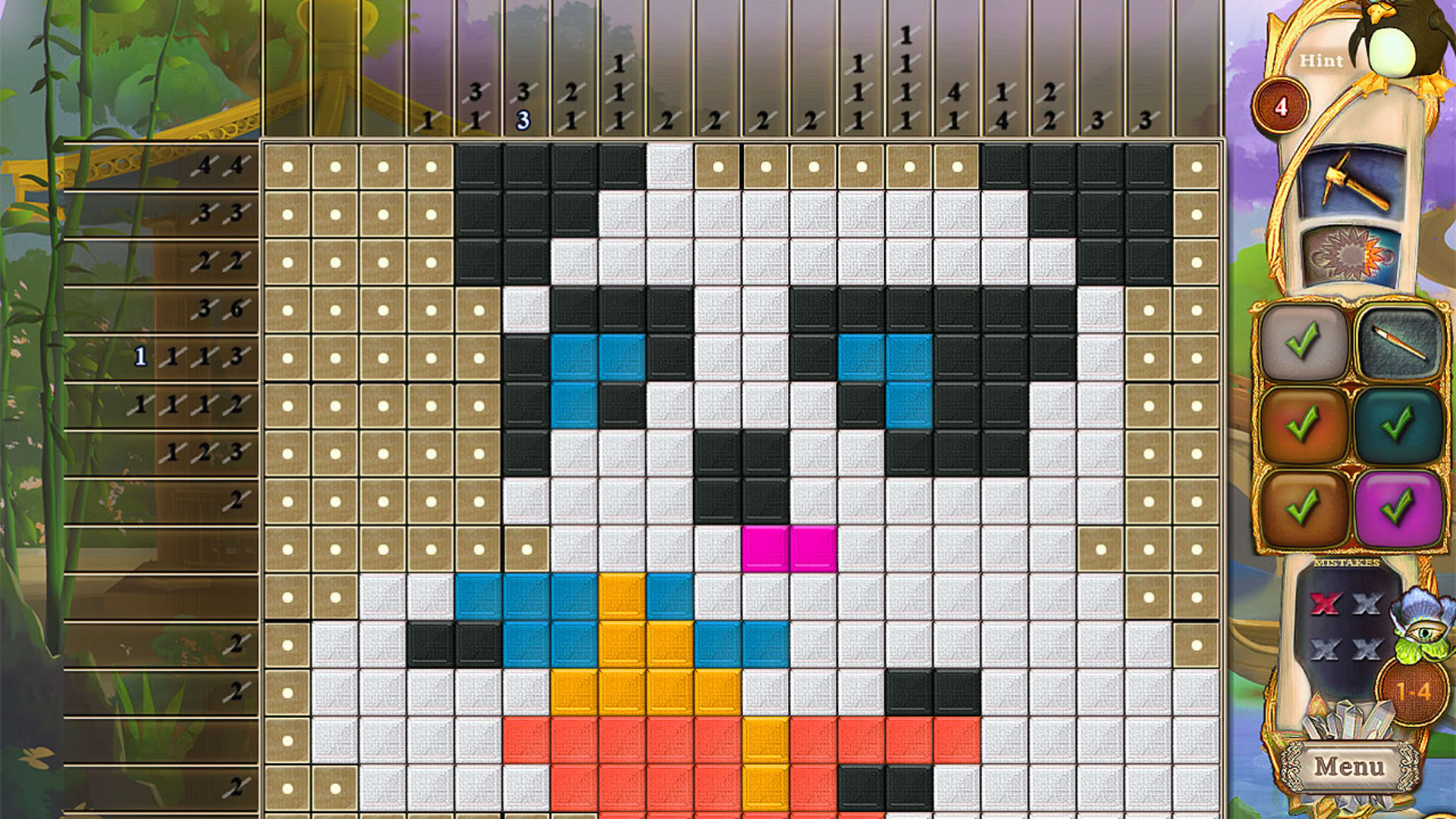 Screenshot for Fantasy Mosaics 34: Zen Garden