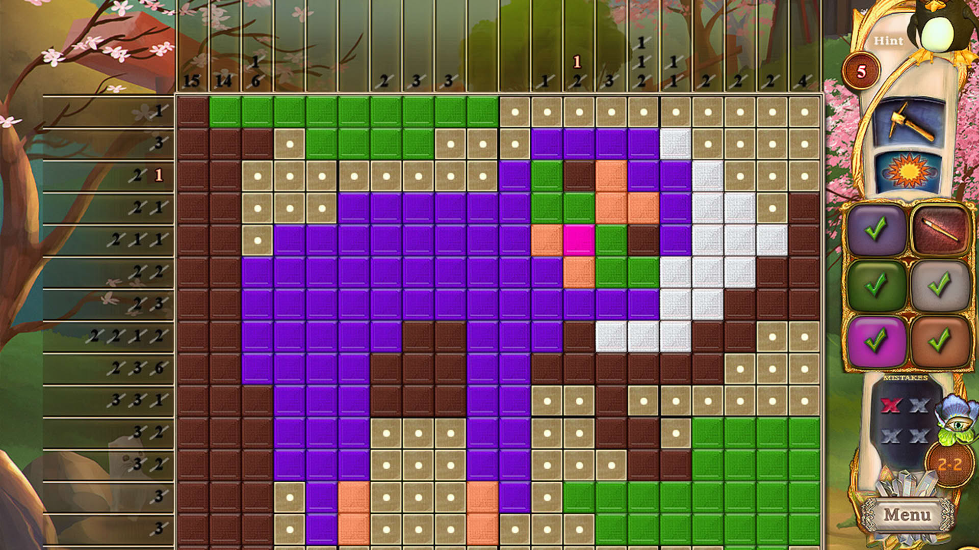 Screenshot for Fantasy Mosaics 34: Zen Garden